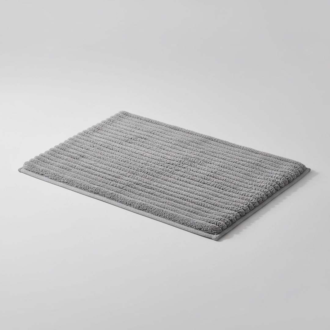 Cotton Bath Mat, Ribbed